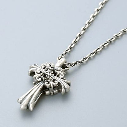 [Crossfor New York] クロスフォーニューヨーク ペンダント Lily of Cross NMP-001 ＜ シルバー925 百合 クロス 十字架 ネックレス メンズ ＞