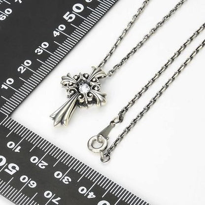 [Crossfor New York] クロスフォーニューヨーク ペンダント Lily of Cross NMP-001 ＜ シルバー925 百合 クロス 十字架 ネックレス メンズ ＞