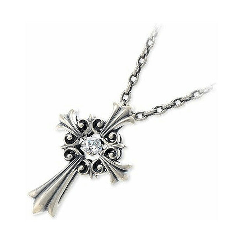 [Crossfor New York] クロスフォーニューヨーク ペンダント Lily of Cross NMP-001 ＜ シルバー925 百合 クロス 十字架 ネックレス メンズ ＞
