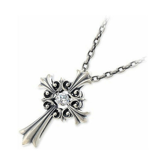 [Crossfor New York] クロスフォーニューヨーク ペンダント Lily of Cross NMP-001 ＜ シルバー925 百合 クロス 十字架 ネックレス メンズ ＞