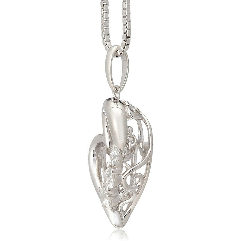[Crossfor New York] クロスフォーニューヨーク ペンダント D-3stone Heart NYP-585 ＜ ハート シルバー925 ネックレス レディース ＞