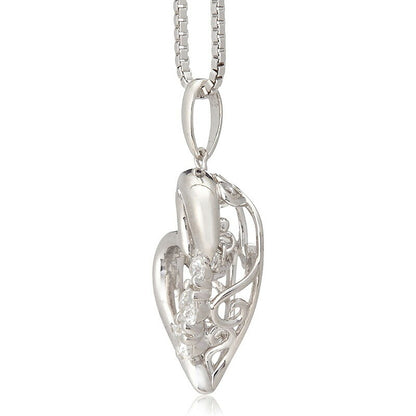 [Crossfor New York] クロスフォーニューヨーク ペンダント D-3stone Heart NYP-585 ＜ ハート シルバー925 ネックレス レディース ＞