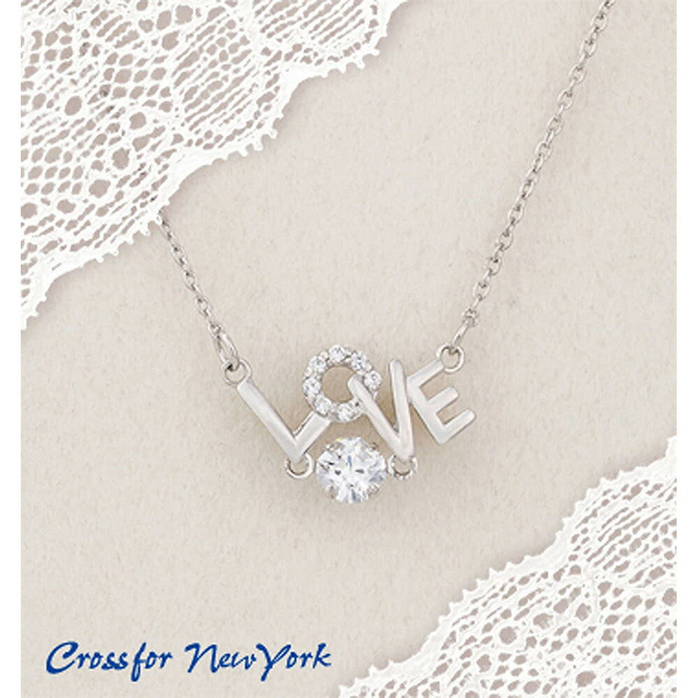 [Crossfor New York] クロスフォーニューヨーク ペンダント NYP-596 ＜ LOVE シルバー925 ネックレス レディース ＞