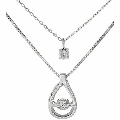 [Crossfor New York] クロスフォーニューヨーク ペンダント Angel Tear NYP-629 ＜ シルバー925 ダンシングストーン ネックレス レディース ＞