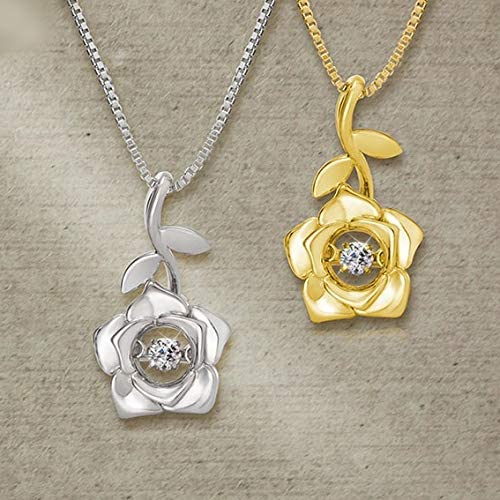 [Crossfor New York] クロスフォーニューヨーク ペンダント Noble Rose NYP-644Y ＜ 薔薇 K18イエローゴールドメッキ シルバー925 ネックレス レディース ＞