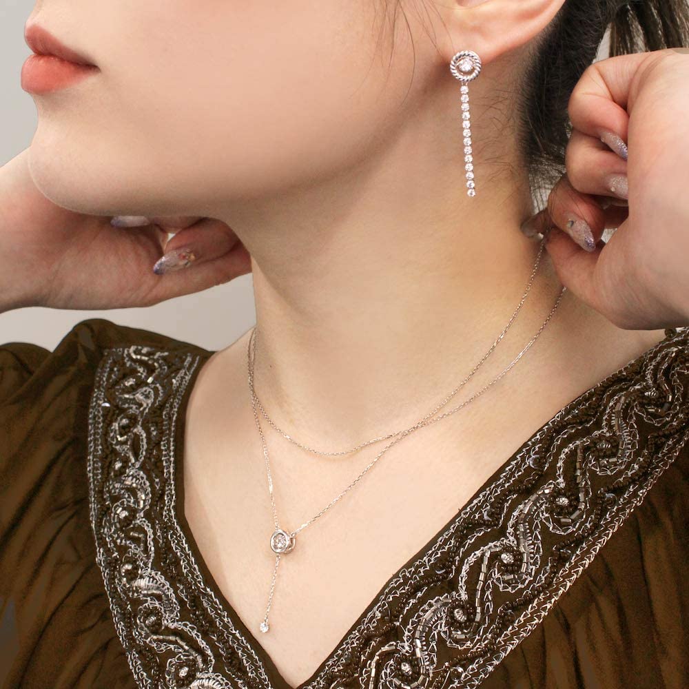 [Crossfor New York] クロスフォーニューヨーク ペンダント Drooping light NYP-652 ＜ 2連 シルバー925 ネックレス レディース ＞