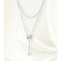 [Crossfor New York] クロスフォーニューヨーク ペンダント Drooping light NYP-652 ＜ 2連 シルバー925 ネックレス レディース ＞