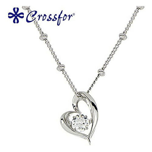 [Crossfor New York] クロスフォーニューヨーク ネックレス My Heart 8801409 ＜ ハート シルバー925 キュービックジルコニア ダンシングストーン レディース ＞