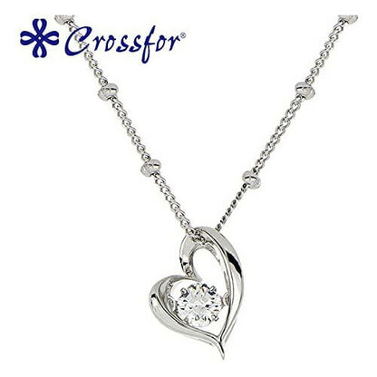 [Crossfor New York] クロスフォーニューヨーク ネックレス My Heart 8801409 ＜ ハート シルバー925 キュービックジルコニア ダンシングストーン レディース ＞