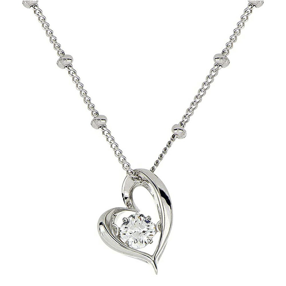 [Crossfor New York] クロスフォーニューヨーク ネックレス My Heart 8801409 ＜ ハート シルバー925 キュービックジルコニア ダンシングストーン レディース ＞