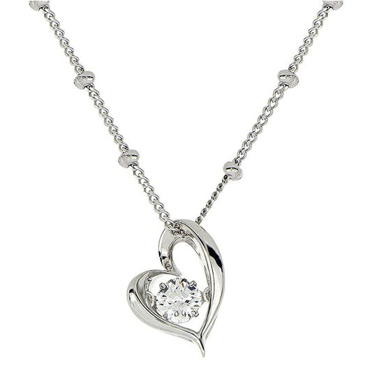 [Crossfor New York] クロスフォーニューヨーク ネックレス My Heart 8801409 ＜ ハート シルバー925 キュービックジルコニア ダンシングストーン レディース ＞