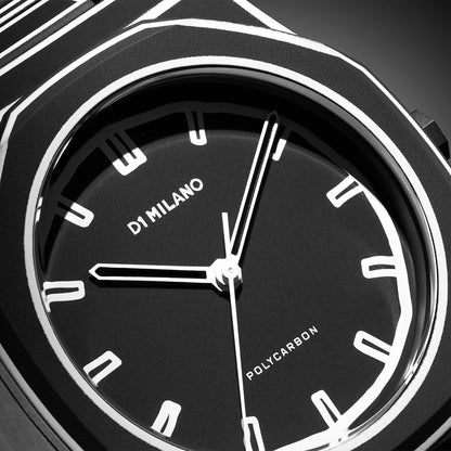 [D1 MILANO] ディーワンミラノ 腕時計 PCBJ33 ＜ ユニセックス ラウンド アナログ クオーツ ポリカーボン スケッチ 40.5mm ブラック ＞