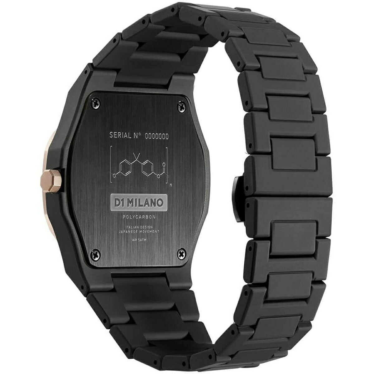 [D1 MILANO] ディーワンミラノ 腕時計 PCBJ35 ＜ ユニセックス ラウンド アナログ クオーツ ポリカーボン エナメル 40.5mm ブラック ＞