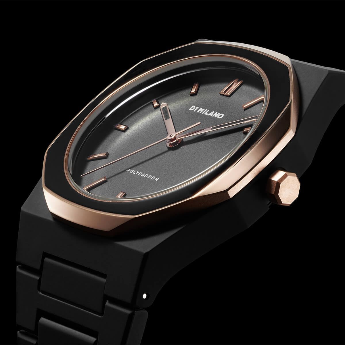 [D1 MILANO] ディーワンミラノ 腕時計 PCBJ35 ＜ ユニセックス ラウンド アナログ クオーツ ポリカーボン エナメル 40.5mm ブラック ＞