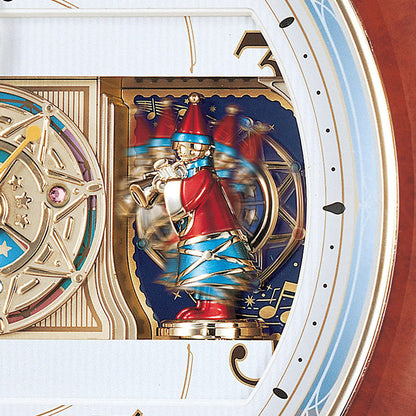 [SEIKO] セイコー クロック 掛時計 からくり 6曲 メロディ RE559H ＜ 茶 ブラウン マーブル 模様 電波時計 アナログ ＞