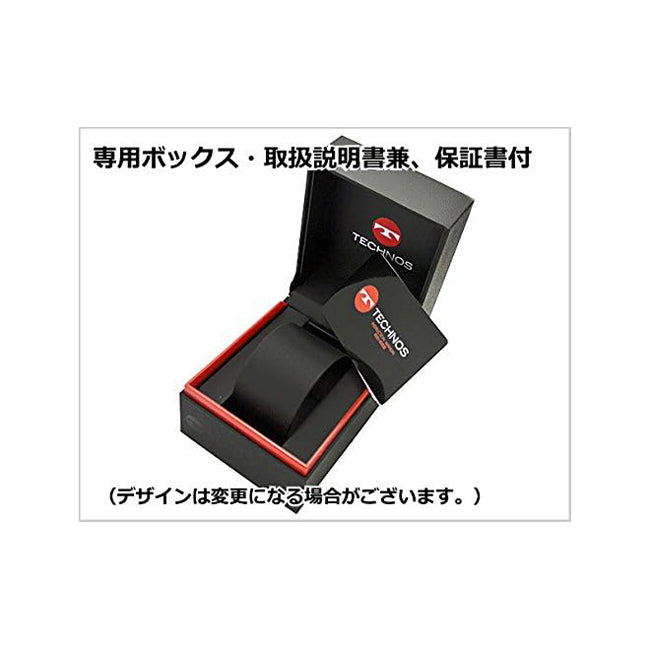 [TECHNOS] テクノス 腕時計 TP0801TB ＜ メンズ ブラック ブラック クロノグラフ 10気圧防水 ＞