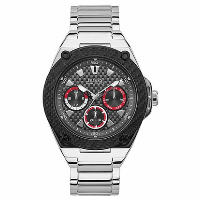 [GUESS] ゲス 腕時計 W1305G1 ＜ メンズ 45mm ブラック シルバー ＞