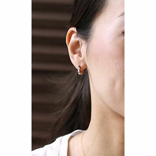 [Negozietto] ネゴツィエット ピアス W1S15-MQ102WG ＜ 低金属アレルギー ステンレス 316L フープ 中折れ 3mm CZ付 3mm×13.5mm ホワイトゴールド ＞