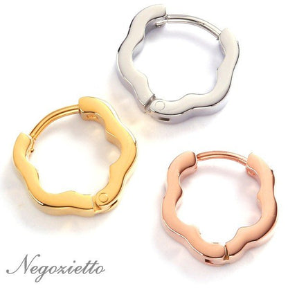 [Negozietto] ネゴツィエット ピアス W1SL5G-FS01 WG ＜ 低金属アレルギー ステンレス 316L フープ 中折れ セカンドピアス パイプ 輪っか ホワイトゴールド ＞