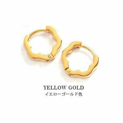 [Negozietto] ネゴツィエット ピアス W1SL5G-FS01 YG ＜ 低金属アレルギー ステンレス 316L フープ 中折れ セカンドピアス パイプ 輪っか イエローゴールド ＞