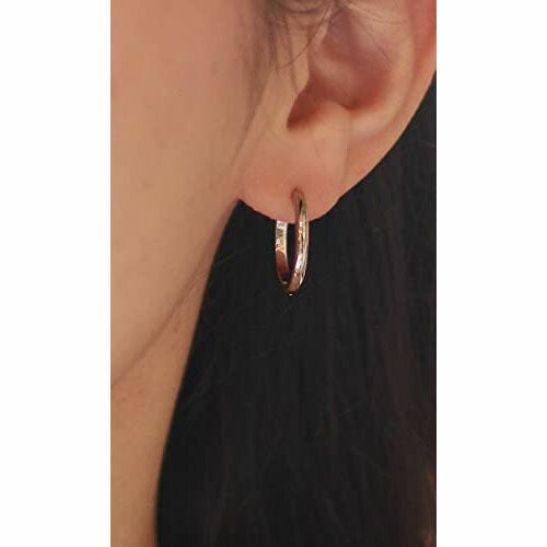[Negozietto] ネゴツィエット ピアス W1S15G-R220PG ＜ 低金属アレルギー ステンレス 316L フープ 甲丸 中折れ 2mm×20mm ピンクゴールド ＞