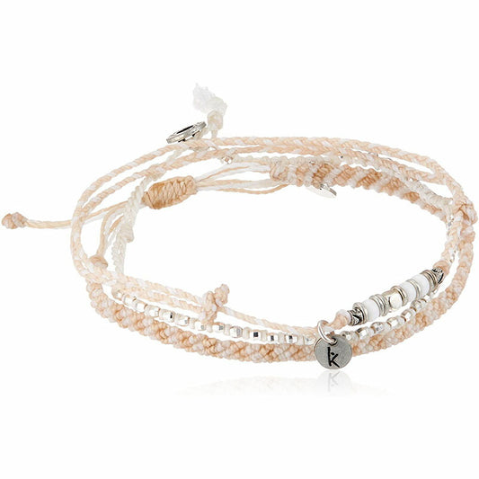 [wakami] ワカミ アンクレット 3ストランド ベージュ WA-BC17013 ＜ 3Strand Stone Anklets Beige クリーム 男女兼用 ユニセックス フェアトレード 手作り グァテマラ産 ＞【メール便送料無料】