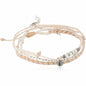 [wakami] ワカミ アンクレット 3ストランド ベージュ WA-BC17013 ＜ 3Strand Stone Anklets Beige クリーム 男女兼用 ユニセックス フェアトレード 手作り グァテマラ産 ＞【メール便送料無料】