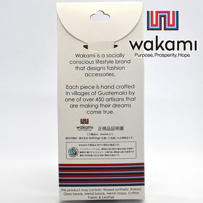 [wakami] ワカミ ブレスレット 7ストランド navy WA-BC18009 ＜ ブルー Earth 7 Strand 男女兼用 ユニセックス フェアトレード 手作り グァテマラ産 ＞【メール便送料無料】