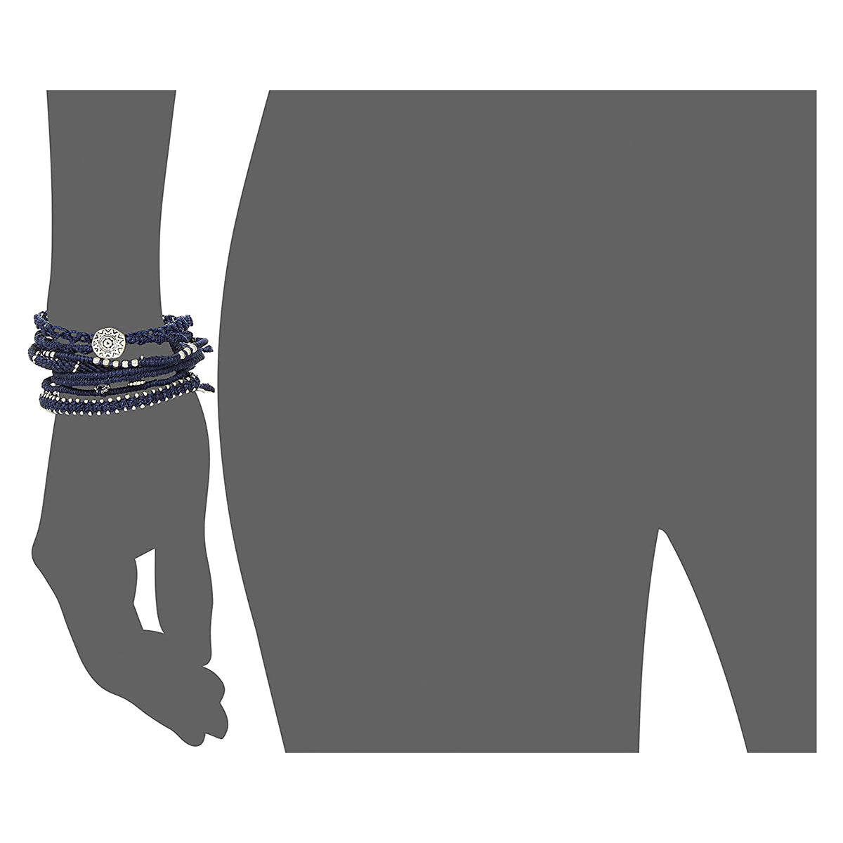 [wakami] ワカミ ブレスレット 7ストランド navy WA-BC18009 ＜ ブルー Earth 7 Strand 男女兼用 ユニセックス フェアトレード 手作り グァテマラ産 ＞【メール便送料無料】