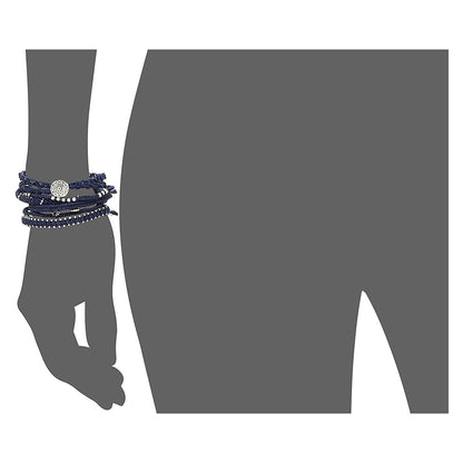 [wakami] ワカミ ブレスレット 7ストランド navy WA-BC18009 ＜ ブルー Earth 7 Strand 男女兼用 ユニセックス フェアトレード 手作り グァテマラ産 ＞【メール便送料無料】