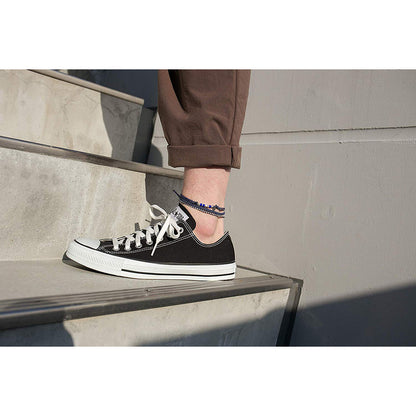 [wakami] ワカミ アンクレット 3ストランド ネイビー WA-BC18019 ＜3Strand Stone Anklets Navy 男女兼用 ユニセックス フェアトレード 手作り グァテマラ産 ＞【メール便送料無料】