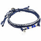 [wakami] ワカミ アンクレット 3ストランド ネイビー WA-BC18019 ＜3Strand Stone Anklets Navy 男女兼用 ユニセックス フェアトレード 手作り グァテマラ産 ＞【メール便送料無料】