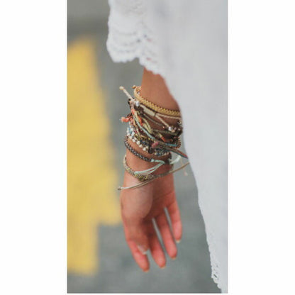 [wakami] ワカミ ブレスレット 7ストランド WA19002 ＜ mix2 Earth Bracelet 7strand 男女兼用 ユニセックス フェアトレード 手作り グァテマラ産 ＞【メール便送料無料】