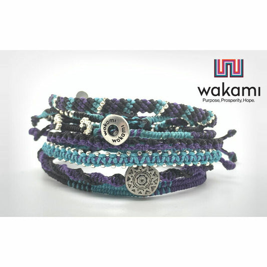 [wakami] ワカミ ブレスレット 7ストランド WA19002 ＜ mix2 Earth Bracelet 7strand 男女兼用 ユニセックス フェアトレード 手作り グァテマラ産 ＞【メール便送料無料】