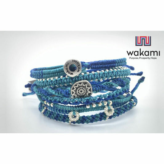 [wakami] ワカミ ブレスレット 7ストランド WA19007 ＜ mix7 Earth Bracelet 7strand 男女兼用 ユニセックス フェアトレード 手作り グァテマラ産 ＞【メール便送料無料】