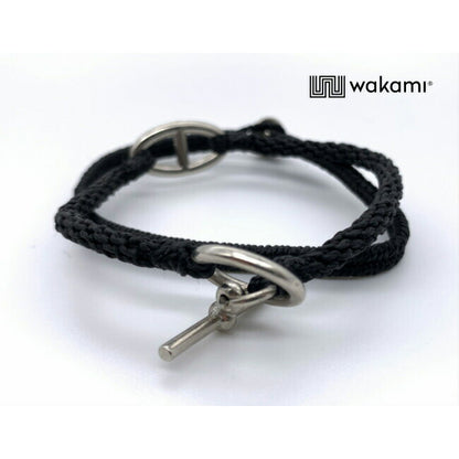 [wakami] ワカミ ブレスレット 2ストランド ブラック WA20020 ＜ 2Strand ancor bracelets black 男女兼用 ユニセックス フェアトレード 手作り グァテマラ産 ＞【メール便送料無料】