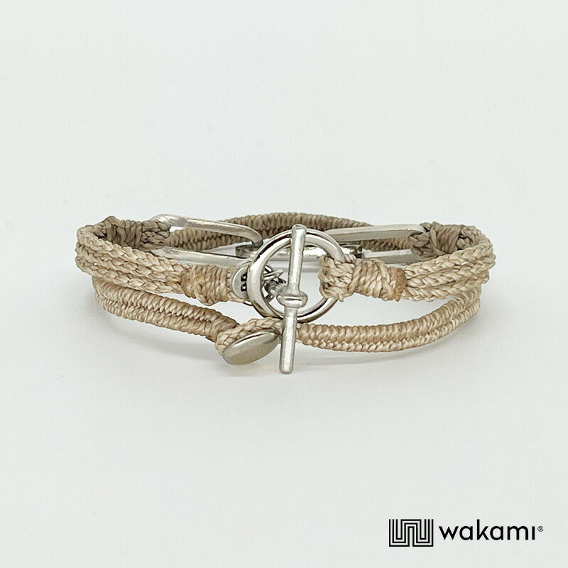 [wakami] ワカミ ブレスレット 2ストランド ECRU ナチュラル waan2023-01-02 ＜ 2Strand Bracelet 男女兼用 ユニセックス フェアトレード 手作り グァテマラ産 ＞【メール便送料無料】