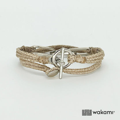 [wakami] ワカミ ブレスレット 2ストランド ECRU ナチュラル waan2023-01-02 ＜ 2Strand Bracelet 男女兼用 ユニセックス フェアトレード 手作り グァテマラ産 ＞【メール便送料無料】