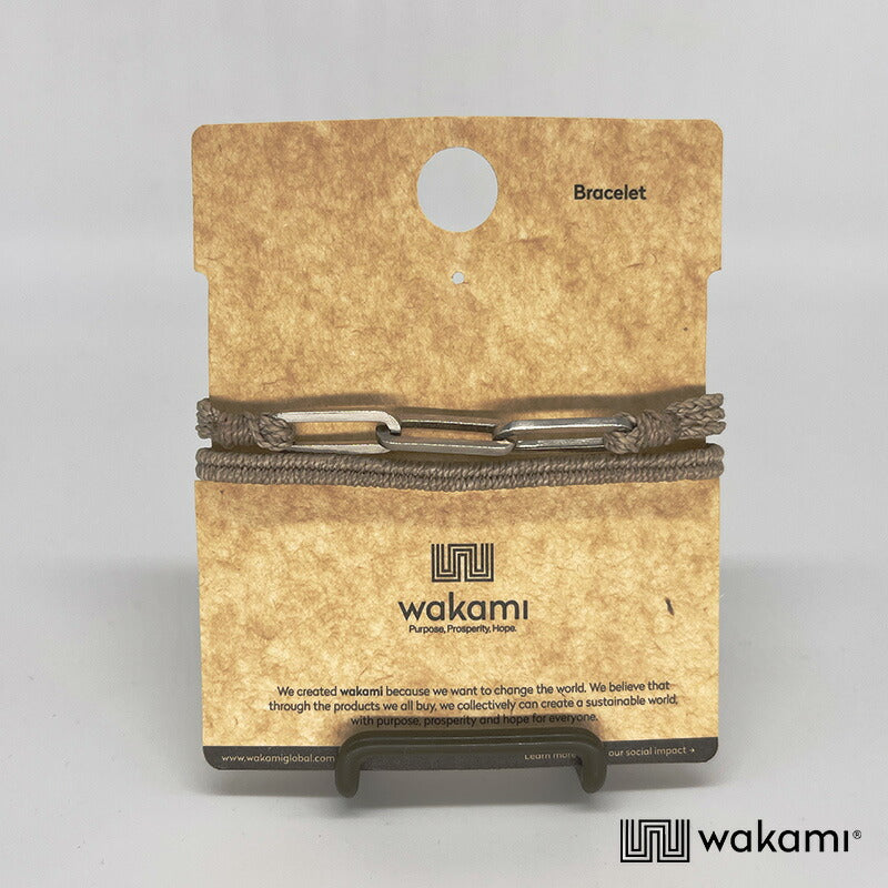 [wakami] ワカミ ブレスレット 2ストランド ECRU ナチュラル waan2023-01-02 ＜ 2Strand Bracelet 男女兼用 ユニセックス フェアトレード 手作り グァテマラ産 ＞【メール便送料無料】