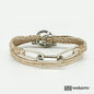 [wakami] ワカミ ブレスレット 2ストランド ECRU ナチュラル waan2023-01-02 ＜ 2Strand Bracelet 男女兼用 ユニセックス フェアトレード 手作り グァテマラ産 ＞【メール便送料無料】