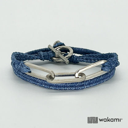 [wakami] ワカミ ブレスレット 2ストランド DENIM デニム ブルー waan2023-01-03 ＜ 2Strand Bracelet 男女兼用 ユニセックス フェアトレード 手作り グァテマラ産 ＞【メール便送料無料】