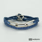 [wakami] ワカミ ブレスレット 2ストランド DENIM デニム ブルー waan2023-01-03 ＜ 2Strand Bracelet 男女兼用 ユニセックス フェアトレード 手作り グァテマラ産 ＞【メール便送料無料】