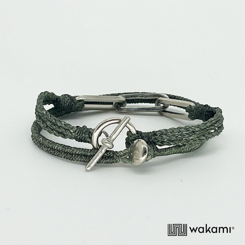 [wakami] ワカミ ブレスレット 2ストランド OLIVE オリーブ waan2023-01-04 ＜ 2Strand Bracelet 男女兼用 ユニセックス フェアトレード 手作り グァテマラ産 ＞【メール便送料無料】