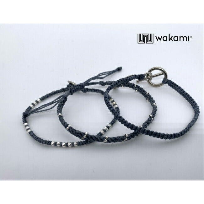 [wakami] ワカミ ブレスレット 3ストランド ブルー WAAN2111-BLU ＜ 3Strand Stone bracelet 男女兼用 ユニセックス フェアトレード 手作り グァテマラ産 ＞【メール便送料無料】
