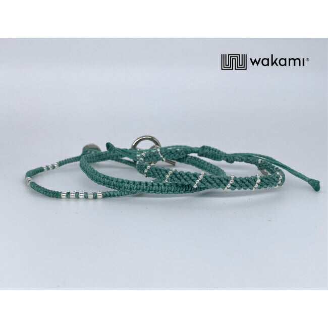 [wakami] ワカミ ブレスレット 3ストランド ターコイズ WAAN2111-TUR ＜ 3Strand Stone bracelet 男女兼用 ユニセックス フェアトレード 手作り グァテマラ産 ＞【メール便送料無料】