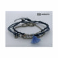 [wakami] ワカミ アンクレット 3ストランド ブルー WAAN2112-BLU ＜ 3Strand Stone Anklets 男女兼用 ユニセックス フェアトレード 手作り グァテマラ産 ＞【メール便送料無料】