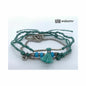 [wakami] ワカミ アンクレット 3ストランド ターコイズ WAAN2112-TUR ＜ 3Strand Stone Anklets 男女兼用 ユニセックス フェアトレード 手作り グァテマラ産 ＞【メール便送料無料】